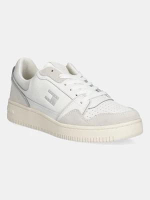 Tommy Jeans sneakersy skórzane TJW RETRO BASKET SNEAKER damskie kolor beżowy EN0EN02818