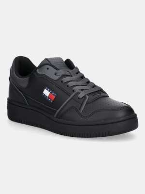 Tommy Jeans sneakersy skórzane TJW RETRO BASKET SNEAKER damskie kolor czarny EN0EN02839