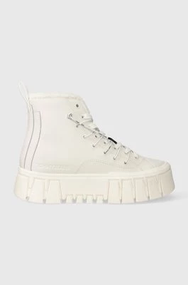 Tommy Jeans sneakersy skórzane TJW VULC PLATFORM MC WL kolor biały EN0EN02394