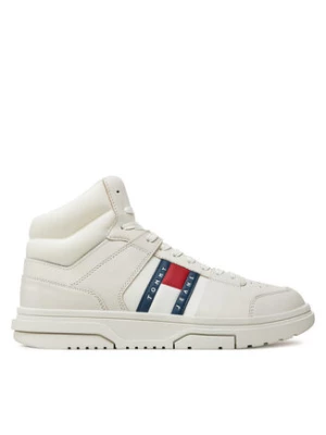 Tommy Jeans Sneakersy The Brooklyn Mix Mat Mid EM0EM01458 Biały