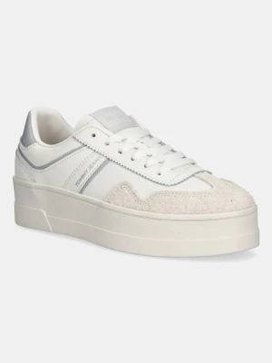 Tommy Jeans sneakersy THE GREENWICH FLATFORM damskie kolor beżowy EN0EN02807