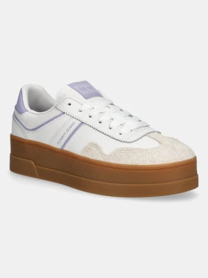 Tommy Jeans sneakersy THE GREENWICH FLATFORM damskie kolor biały EN0EN02807