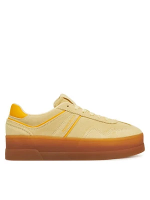 Tommy Jeans Sneakersy The Greenwich Flatform Suede EN0EN02734 Żółty