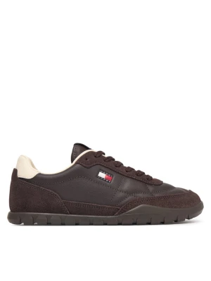 Tommy Jeans Sneakersy Tj Low Leather Runner EN0EN03084 Brązowy