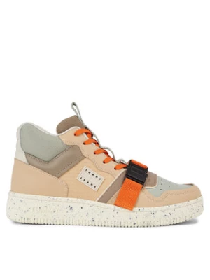 Tommy Jeans Sneakersy Tjm Basket Leather Buckle Mid EM0EM01288 Beżowy