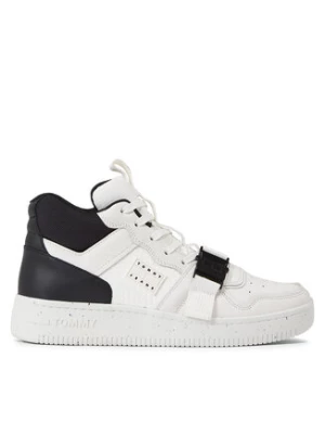 Tommy Jeans Sneakersy Tjm Basket Leather Buckle Mid EM0EM01288 Biały
