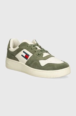 Tommy Jeans sneakersy TJM BASKET LEATHER kolor zielony EM0EM01440