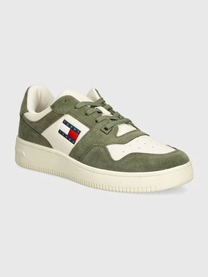 Tommy Jeans sneakersy TJM BASKET LEATHER kolor zielony EM0EM01440