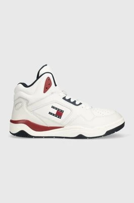 Tommy Jeans sneakersy TJM BASKET MID TOP kolor biały EM0EM01318