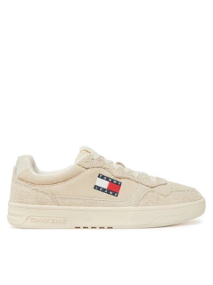 Tommy Jeans Sneakersy Tjm Cupsole Suede EM0EM01568 Écru