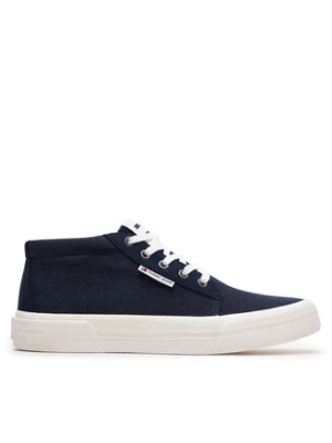 Tommy Jeans Sneakersy Tjm Mid Cut Canvas Color EM0EM01412 Granatowy