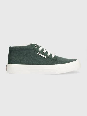 Tommy Jeans sneakersy TJM MID CUT CANVAS COLOR kolor zielony EM0EM01412