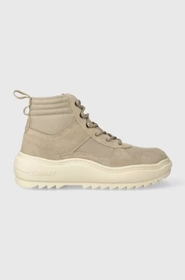 Tommy Jeans sneakersy TJM MIX MATERIAL BOOT kolor beżowy EM0EM01245