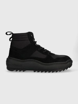 Tommy Jeans sneakersy TJM MIX MATERIAL BOOT kolor czarny EM0EM01245