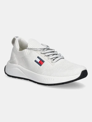 Tommy Jeans sneakersy TJM RUNNER KNITTED męskie kolor biały EM0EM01580