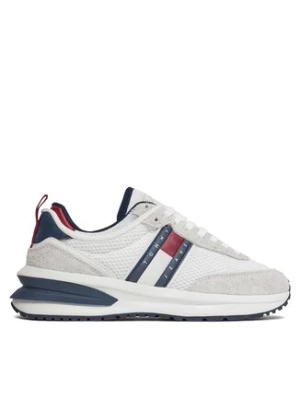 Tommy Jeans Sneakersy Tjm Runner Leather Outsole EM0EM01315 Granatowy