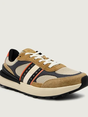 Tommy Jeans Sneakersy TJM TECHNICAL RUNNER ESS | zamsz beżowy