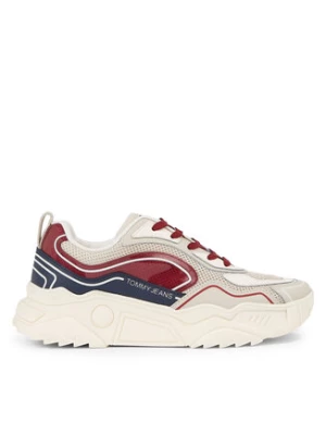 Tommy Jeans Sneakersy Tjw Chunky Runner Monocolor Lc EN0EN02263 Czerwony