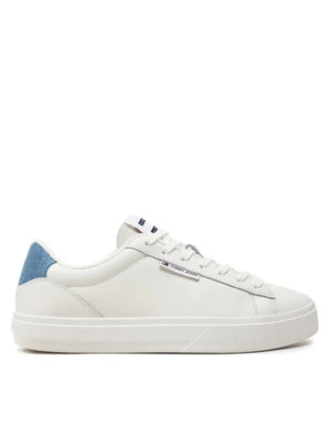 Tommy Jeans Sneakersy Tjw Cupsole Sneaker Denim EN0EN02652 Écru