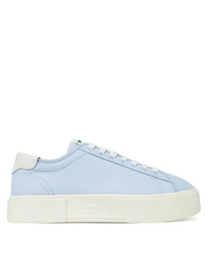 Tommy Jeans Sneakersy Tjw Flatform Canvas Sneaker EN0EN02792 Błękitny