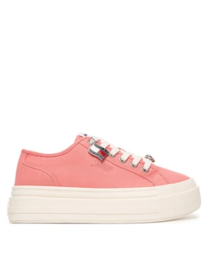 Tommy Jeans Sneakersy Tjw Flatform Sneaker Charms EN0EN02959 Różowy