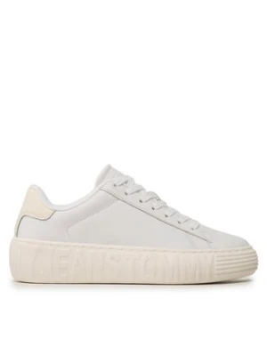 Tommy Jeans Sneakersy Tjw New Cupsole Leather Lc EN0EN02212 Écru