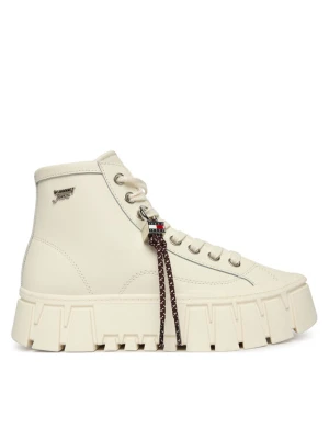 Tommy Jeans Sneakersy Tjw Platform Sneaker Leather Mc EN0EN03133 Kremowy