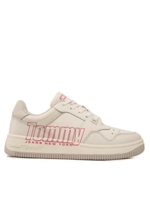 Tommy Jeans Sneakersy Tjw Retro Basket Branding Lc EN0EN02264 Biały
