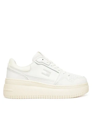 Tommy Jeans Sneakersy Tjw Retro Basket Flatform EN0EN02840 Écru