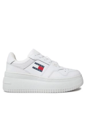 Tommy Jeans Sneakersy Tjw Retro Basket Flatform Ess EN0EN02506 Biały