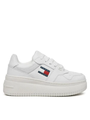 Tommy Jeans Sneakersy Tjw Retro Basket Flatform Ess EN0EN02506 Biały