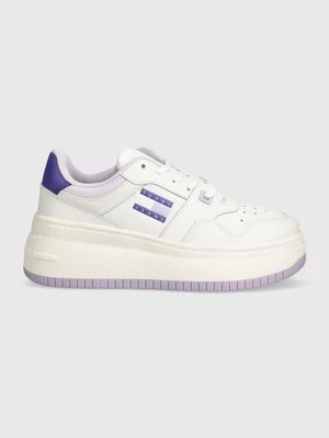 Tommy Jeans sneakersy TJW RETRO BASKET FLATFORM ESS kolor fioletowy EN0EN02506