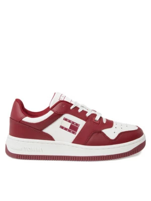 Tommy Jeans Sneakersy Tjw Retro Basket Leather EN0EN02532 Czerwony