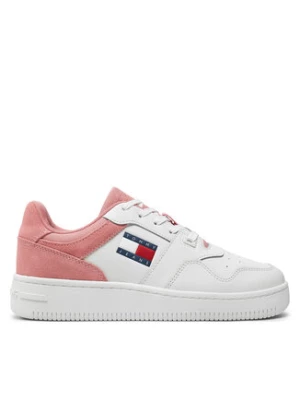 Tommy Jeans Sneakersy Tjw Retro Basket Mix Media EN0EN02653 Różowy