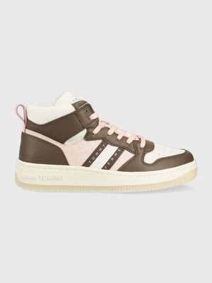 Tommy Jeans sneakersy TJW RETRO BASKET RIPSTOP kolor brązowy EN0EN02350