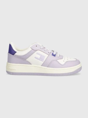 Zdjęcie produktu Tommy Jeans sneakersy TJW RETRO BASKET TONAL LOGO kolor fioletowy EN0EN02483