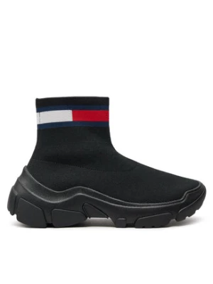 Tommy Jeans Sneakersy Tjw Sock Boot EN0EN02446 Czarny
