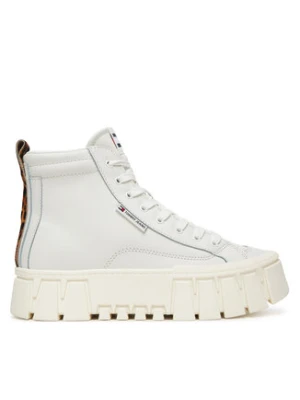 Tommy Jeans Sneakersy Tjw Vulc Flatform Leopard EN0EN02858 Biały
