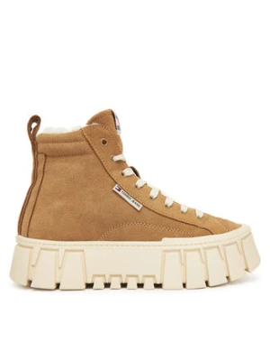 Tommy Jeans Sneakersy Tjw Vulc Flatform Suede Wl EN0EN02894 Brązowy