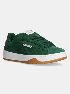 Tommy Jeans sneakersy zamszowe SKATE SNEAKER kolor zielony EN0EN02737