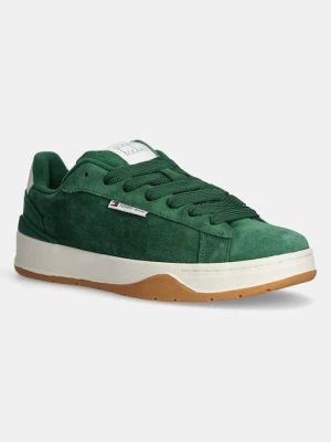 Tommy Jeans sneakersy zamszowe SKATER SNEAKER zielony