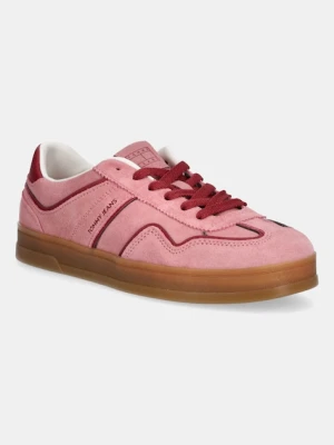 Tommy Jeans sneakersy zamszowe THE GREENWICH damskie kolor różowy EN0EN02806