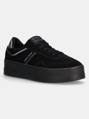 Tommy Jeans sneakersy zamszowe THE GREENWICH FLATFORM ELEVATED kolor czarny EN0EN02676