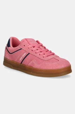 Tommy Jeans sneakersy zamszowe THE GREENWICH SUEDE kolor różowy EN0EN02696