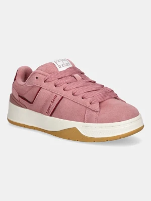 Tommy Jeans sneakersy zamszowe TJW SKATE SNEAKER damskie kolor różowy EN0EN02808