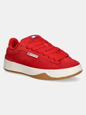 Tommy Jeans sneakersy zamszowe TJW SKATE SNEAKER kolor czerwony EN0EN02677