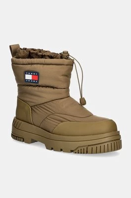 Tommy Jeans śniegowce TJM SNOW BOOT kolor zielony EM0EM01449