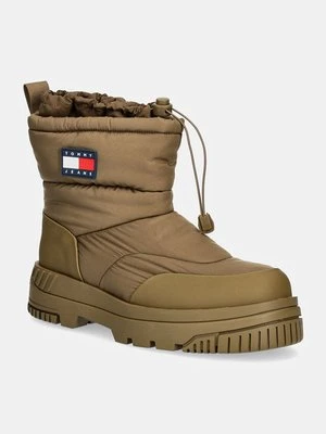 Tommy Jeans śniegowce TJM SNOW BOOT kolor zielony EM0EM01449