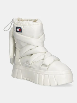 Tommy Jeans śniegowce TJW CHUNKY SNOW BOOT NYLON kolor beżowy EN0EN02842