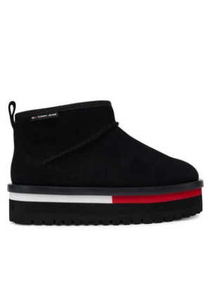 Tommy Jeans Śniegowce Tjw Flatform Snow Boot Suede EN0EN02841 Czarny